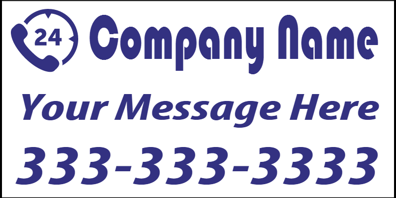 Size: 96" x 48"  Business Signs
