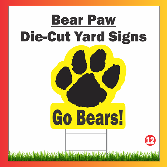 Die Cut Football Jersey Cutout One Sided Yard Signs