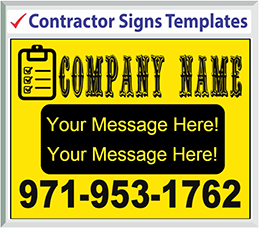 Browse Contractor Signs Templates 24" x 18"