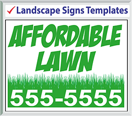 Browse Landscape Signs Templates 24" x 18"